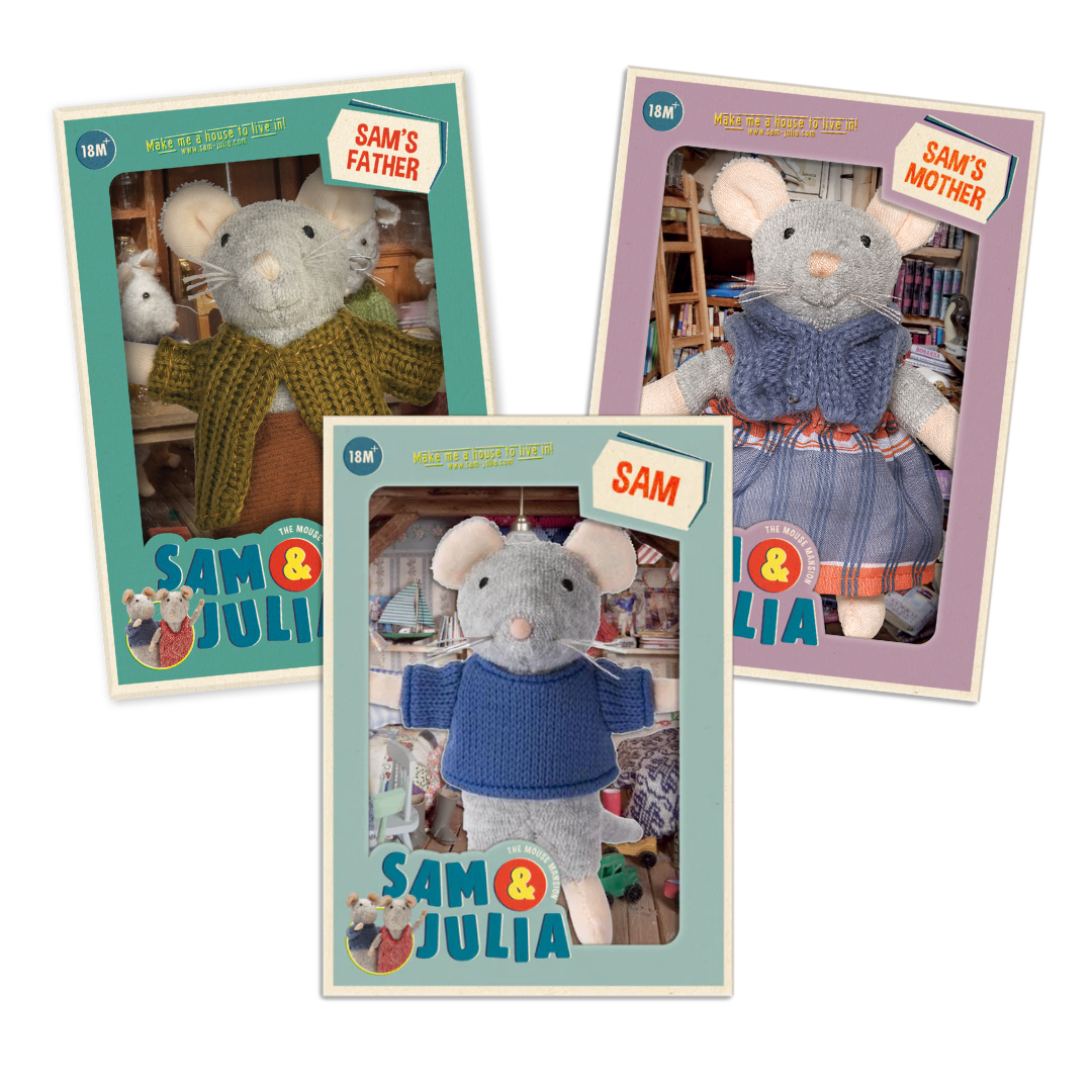Sam, Mom & Dad Plush Bundle