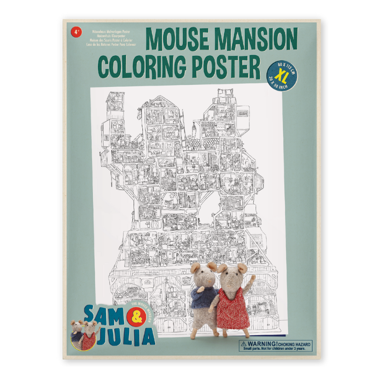 Mouse Mansion Colouring Poster