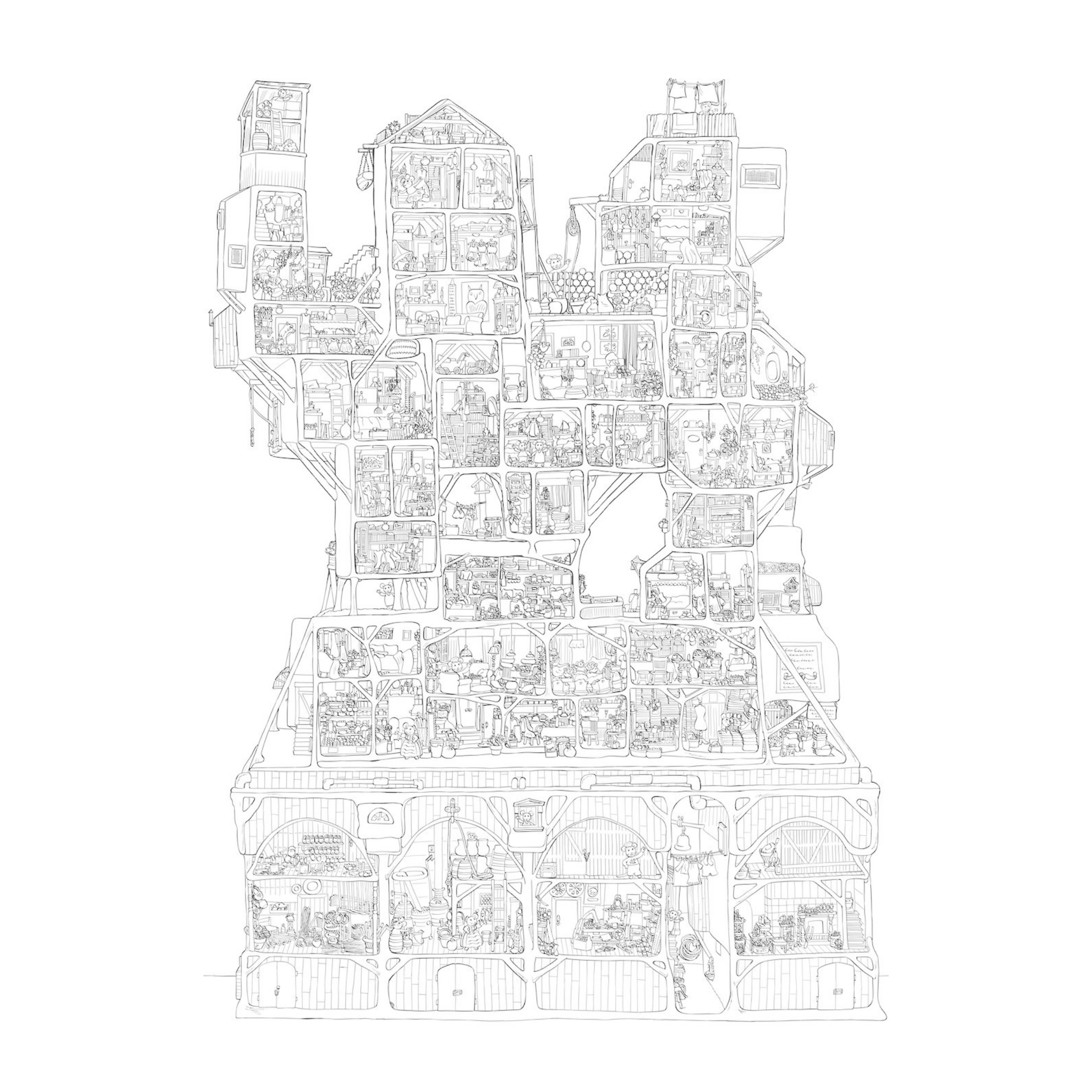 Mouse Mansion Colouring Poster