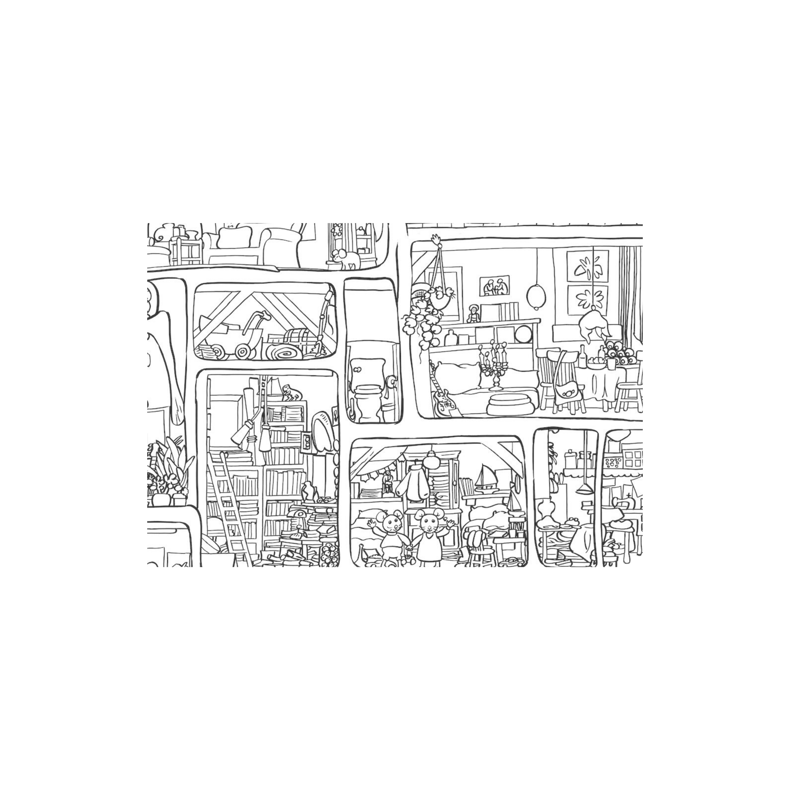 Mouse Mansion Colouring Poster
