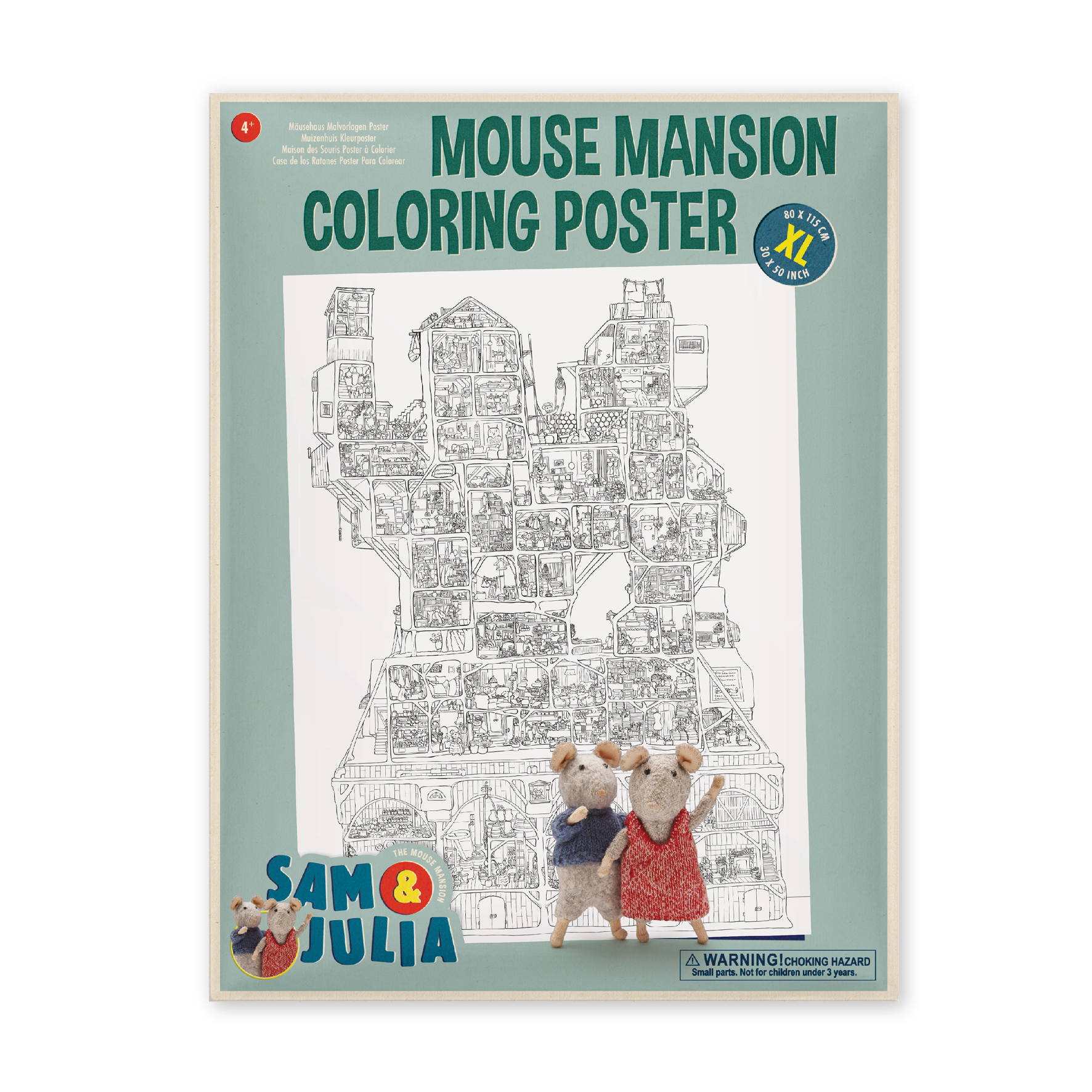 Mouse Mansion Colouring Poster