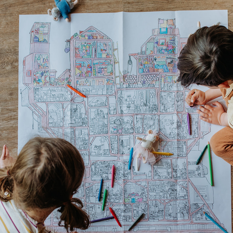 Mouse Mansion Colouring Poster